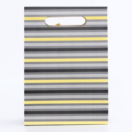 Gift box-package, packaging with a cut handle, "straight lines", 19 x 9 x 27 cm-1