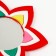 Toy - bird mirror "flower" with a bell, 20 x 7 cm