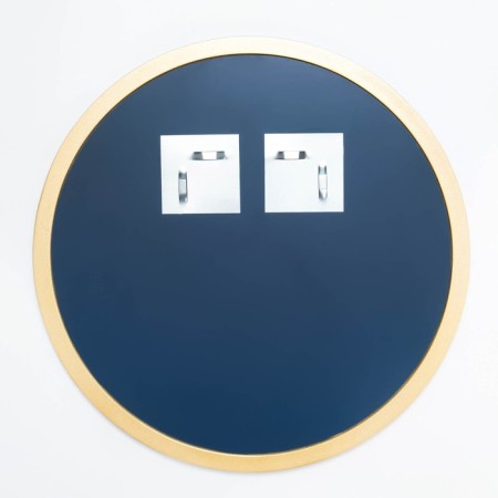 Circle mirror, wall, gold baguette, 50x50 cm-2
