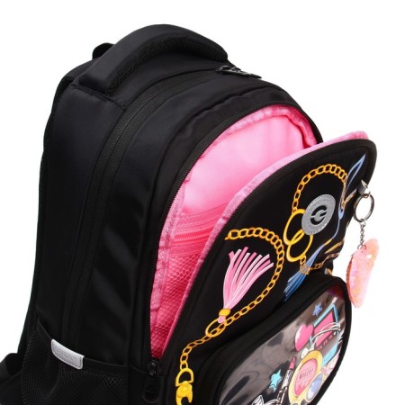 School backpack, 39 x 30 x 19 cm, Grizzly, ergonomic back, black RG-362-3_1-8