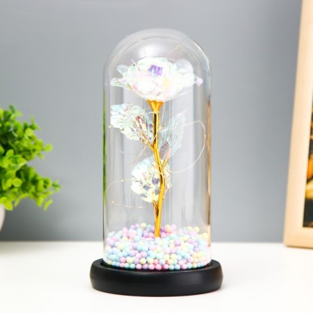 Nightlight "Bright flower" LED from batteries 3haaa 11x11x22 cm-1
