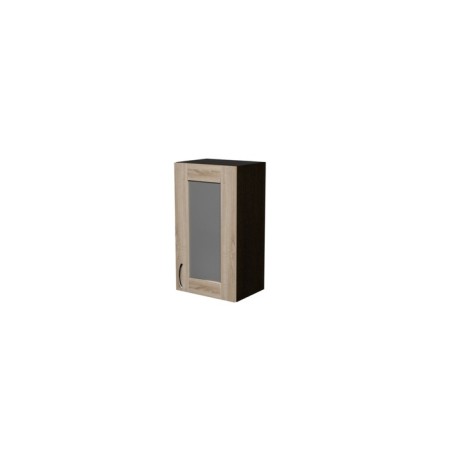 Cabinet hinged with 1 window, 40x30x72 cm, wenge, windbreak of sonoma