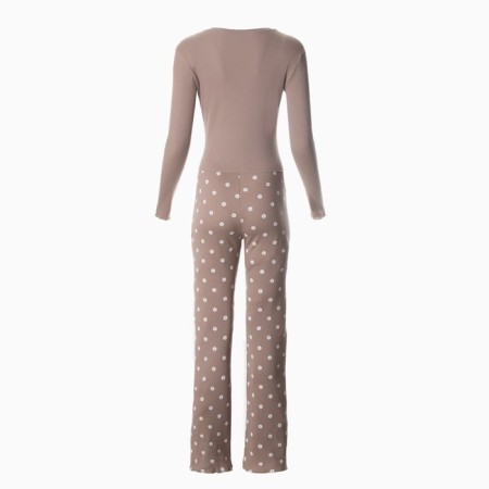 Home female set (jumper/pants), coffee color, size 48-4