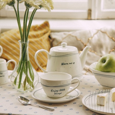 Teapot after a porcelain SL Home "House", 900 ml, 21 × 13.8 × 13.5 cm, white color-12