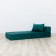 Walked armor-bed "Essen", velor fabric, green color