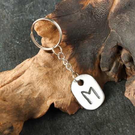 Amulet "Scandinavian runes", Runa Evaz, 21x29mm, metallic-5