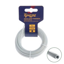 Fishing line for trimmer tundra, cross -section of a circle, metal. core, reinforced, d = 3 mm, 5 m