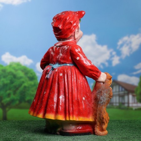 Garden figure "Mother -in -law with a cat and a dog" 51x44x77cm mix-3