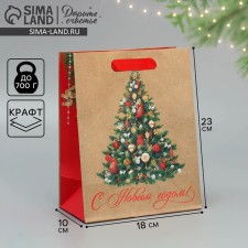 Craft vertical “Christmas tree”, MS 18 x 23 x 10 cm, New Year