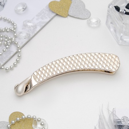 Hair Banana "Classic" Rombs, 10.5 cm, gold