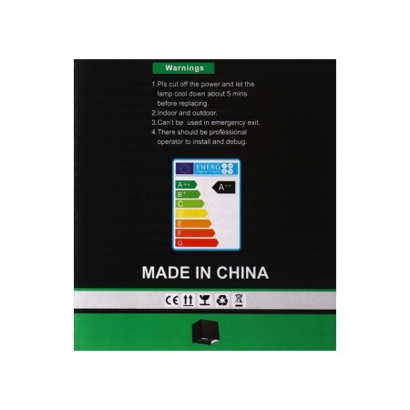 Facade lamp "Cube", FSD-062, 6 W, 4000K, Regulation. Ray, IP65, 220 V, plastic, black 100842-16