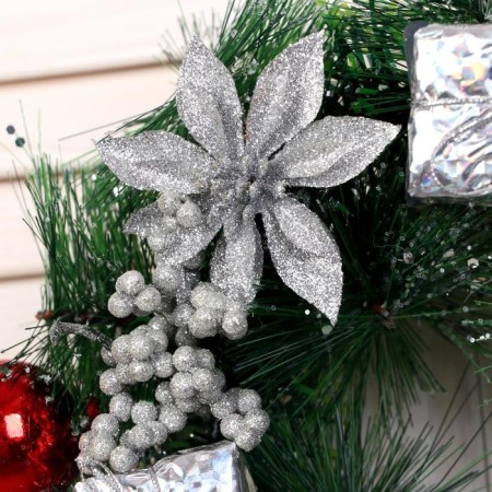 New Year's Wreath D-25 cm "Flowers and gifts"-1