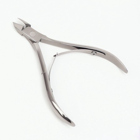 Manicure nippers for cuticle, double spring, 9.5 cm, blade length - 10 mm, on the blist, silver color-6