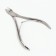 Manicure nippers for cuticle, double spring, 9.5 cm, blade length - 10 mm, on the blist, silver color