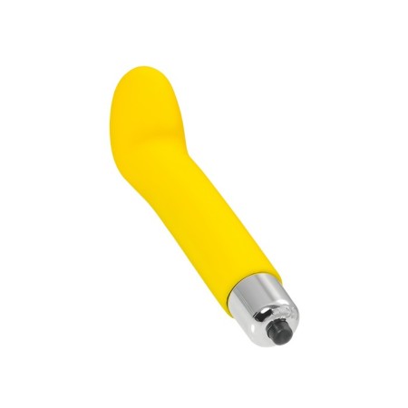 Stimulator of the goromantica awe, 12 cm, silicone, yellow color-5