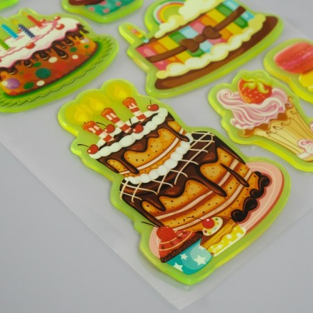Silicon sticker on the glass phosphorus "Sweets" 20x16 cm-2