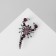 Brooch "Scorpio", color pink-violet in black silver