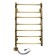 Domoterm electric heated towel rail "Orpheus", 500 x 700 mm, 7 crossbars, left, bronze