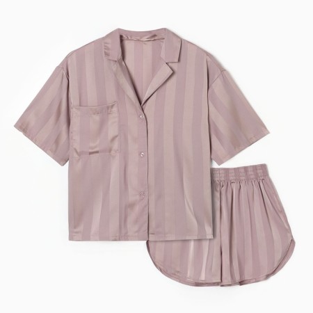 Female pajamas (shirt and shorts) KAFTAN "strip" size 40-42, pink-6
