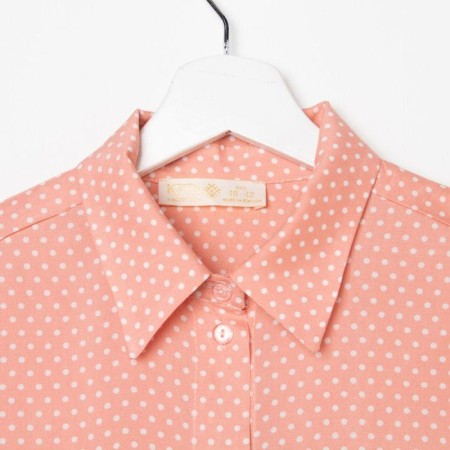 Shirt (shirt) female kaftan "peas", coral, size 48-50-7