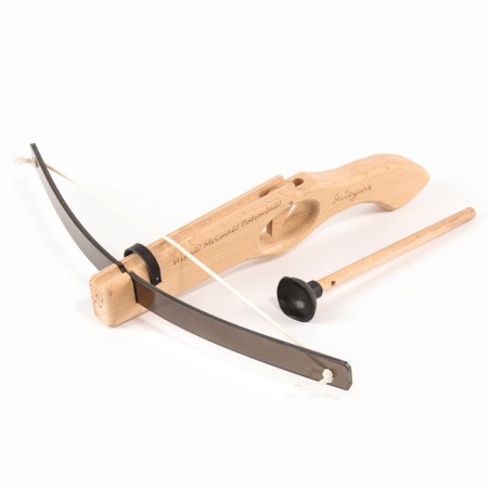 Crossbow with a mini handle with a plastic arc, 29 cm, from a beech-2