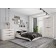 Lonardo bedside table, 600 × 378 × 432 mm, color concrete pine light / graphite