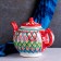 Rishtan ceramics "Patterns", 800 ml, red