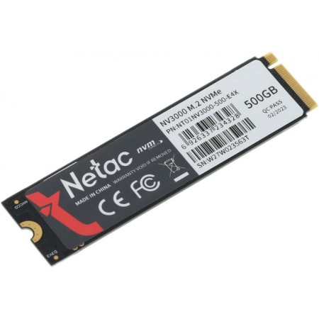 SSD NETAC PCIE 3.0 X4 500GB NT01NV3000-500-E4X NV3000 M.2 2280-2