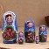 Nesting doll "Anastasia", a blue dress, 5 doll, 16 cm