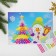 Application with round rhinestones "Snowman with a Christmas tree"