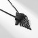 Unisex "wolf" profile, color black silver, 60 cm