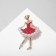Brooch "Ballerin", the color is red-white in gold
