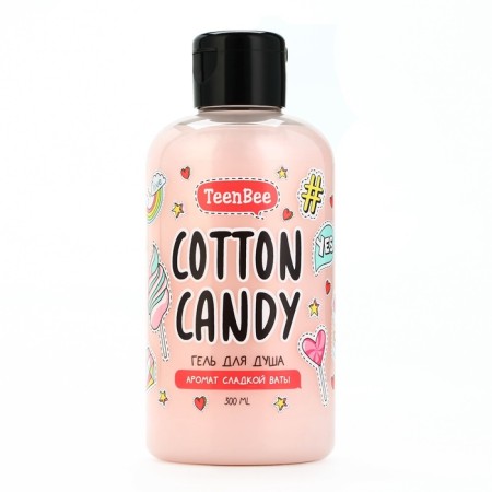 Shower gel, moisturizing, 300 ml, sweet cotton scent, teenbee-1