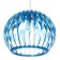 Lamp Bayerlux 6330/1, 1he27 15W, blue 31x24+60 cm