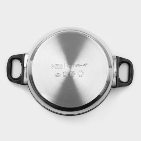 A stainless steel pan of the Black Night, 2.2 l, with a lid,-5