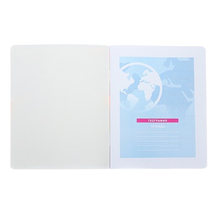 A notebook “Neon stories”, 48 sheets in a cage, “Geography”, cover coated cardboard, VD-clus, Neon, OFSET block-1