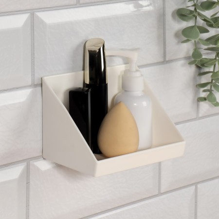Organizer for storage "Basic", hinged, 1 section, with an adhesive base, 8.5 × 8 × 11.5 cm, white color-1