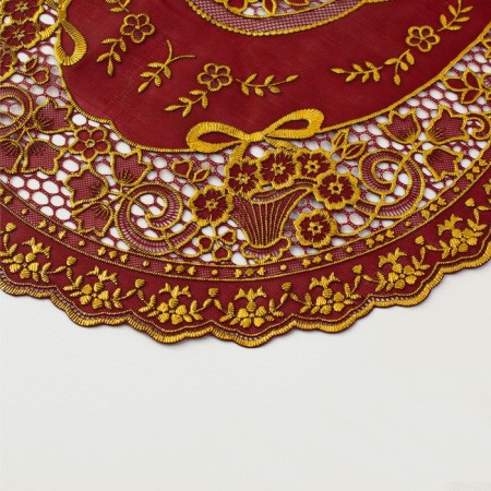 Towa Grace napkin, openwork, oval, 30x45 cm, red/gold color-2