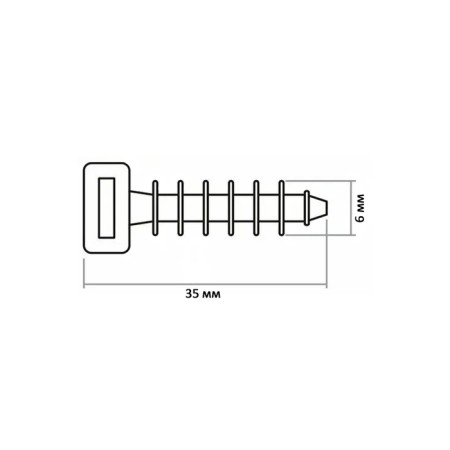 Tundra dowel, under the clamp, nylon, 6x35 mm, 500 pcs-4