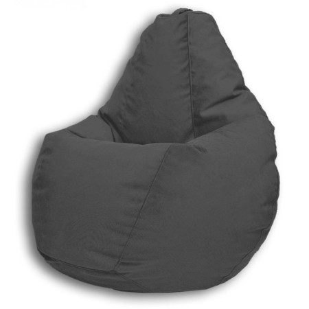 The pear-pear chair is positive real a, size L, diameter 80 cm, height 100 cm, velor, blue color-1