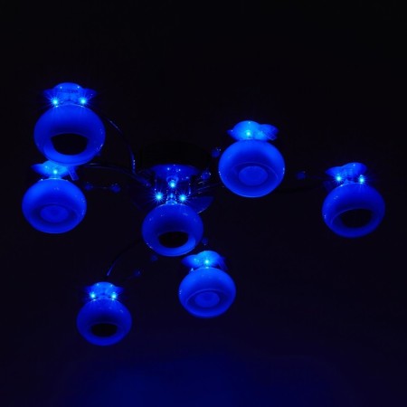 Economic Service Chandelier "Dawn", 7x12W G4, color chromium, with PDU 55x5x15cm-6