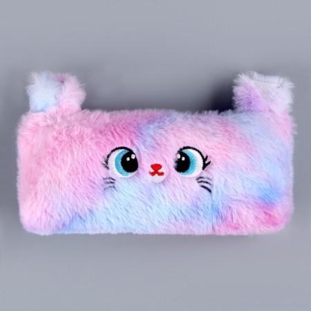 Penal School Soft "cat", 20 × 10 cm, plush, white color-2
