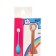 Baby toothbrush, silicone bristles, round handle, pink