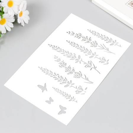 Stencil "Butterflies and blades" 24x16 cm-1
