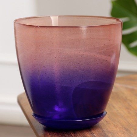 Flower pot with pallet No. 5 "Aleb" pink-violet, 3 l