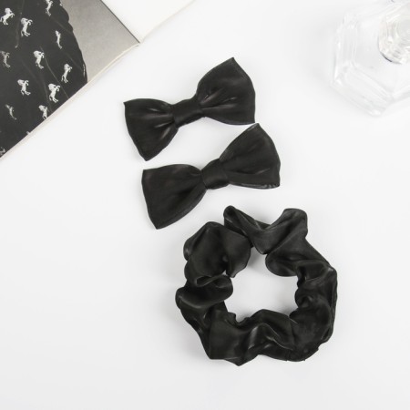 Hair set "Felicia" (elastic band 7 cm, 2 clamps 6.5 cm) classic. black-1