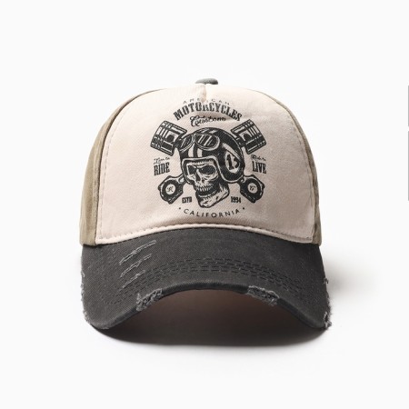 Men's cap Minaku "Motorcycler", Khaki color, size 56-58-1