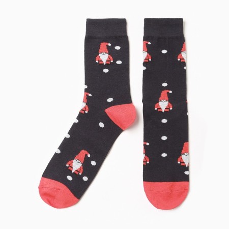 Socks male Santa Claus, dark blue color, size 40-44