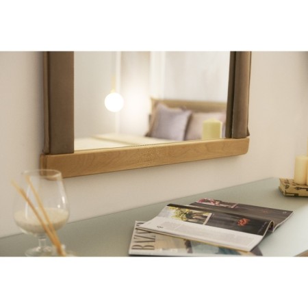 Square mirror "Olympia", 830 × 830 mm, premium velor, color of the okablanca sand-1