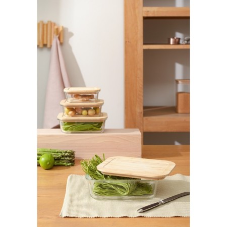 Smart Solutions baking and storage container, with bamboo lid, 370 ml-1